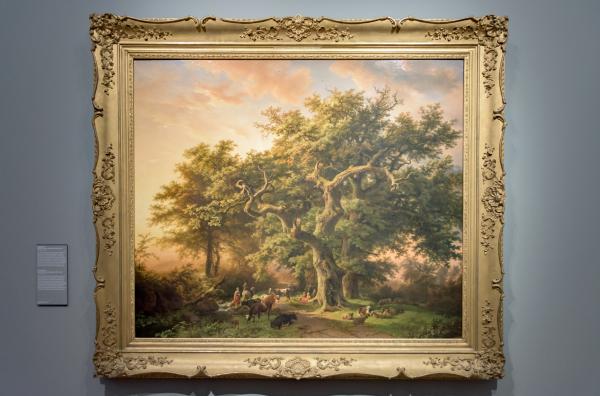 forest scene by barend cornelis koekkoek