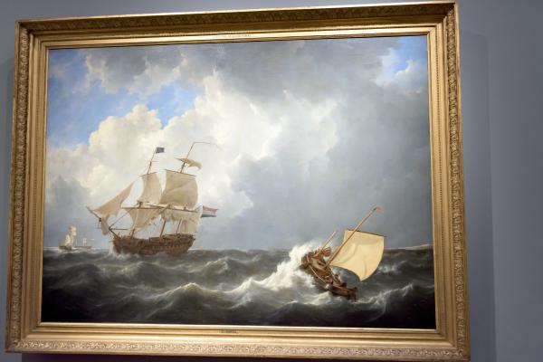 ships in a turbulent sea by johannes christiaan schotel