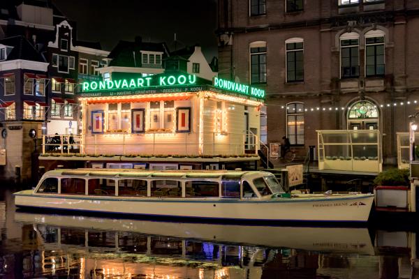 night canal boat