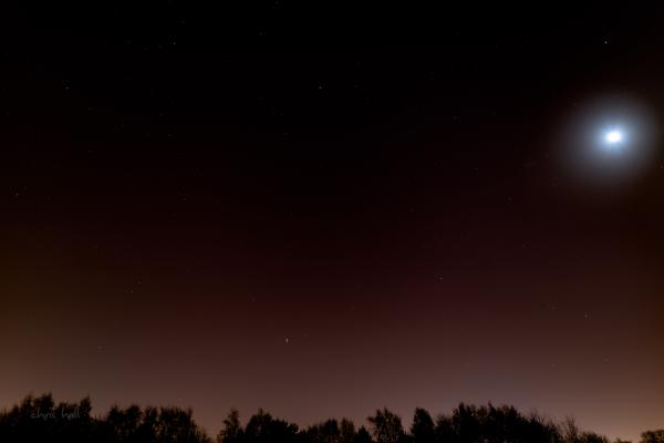 jupiter & mars with the moon
